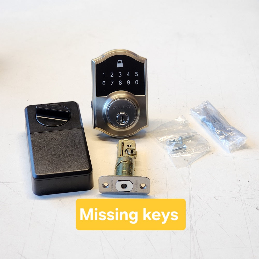 Castle Satin Nickel Compact Touch Electronic Single Cylinder Deadbolt (32GC7X2D01AHP) Castle Satin Nickel Compact Touch Electronic Single Cylinder Deadbolt (32GC7X2D01AHP)